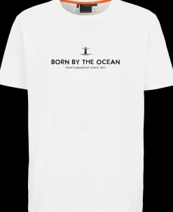 Outlet Born By The Ocean Printed Men's T-Shirt Herre T-Skjorter Og Pikéer