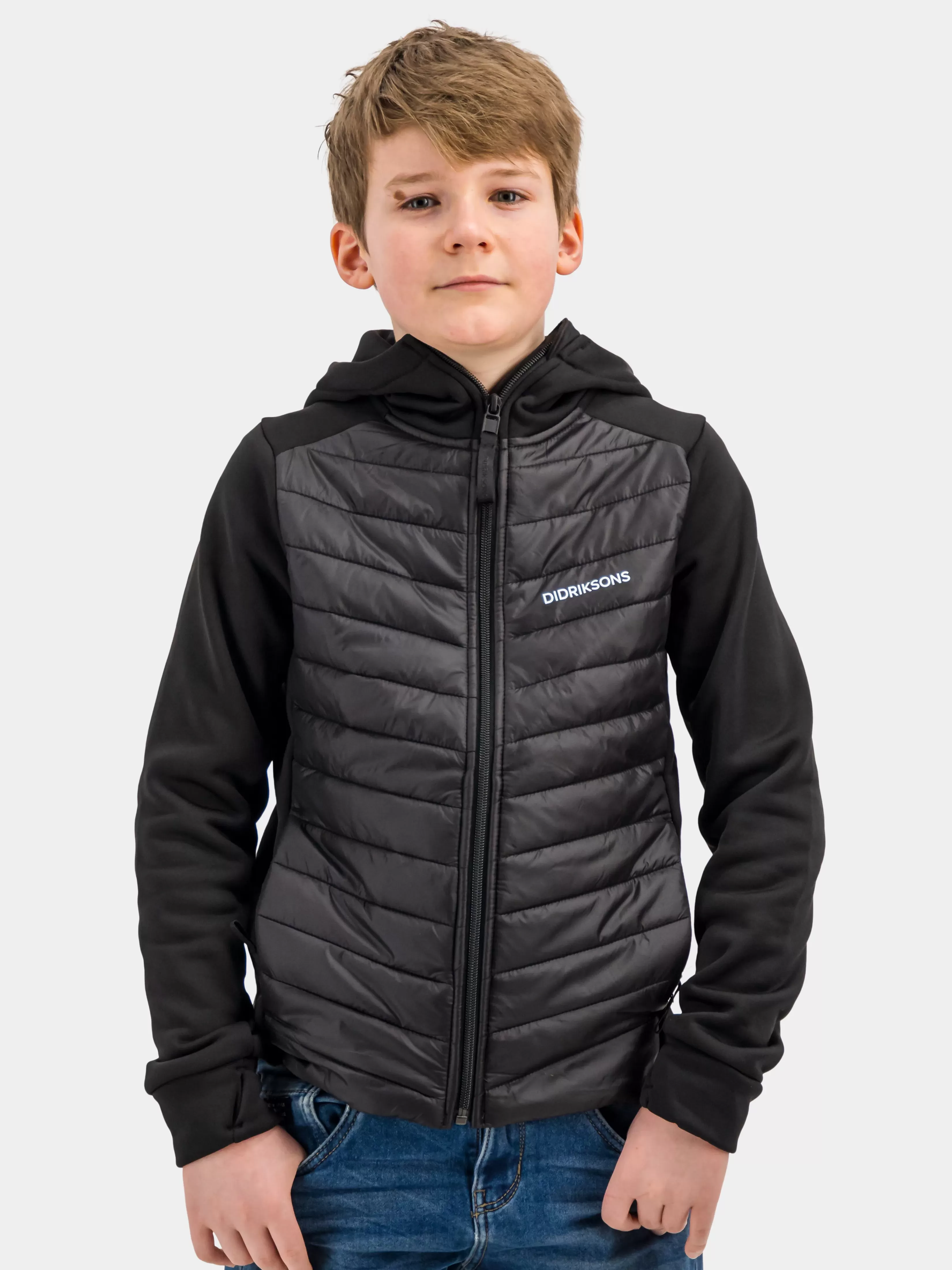 Didriksons Halden Boy's Full-Zip>Ungdom Hybrid Jakker