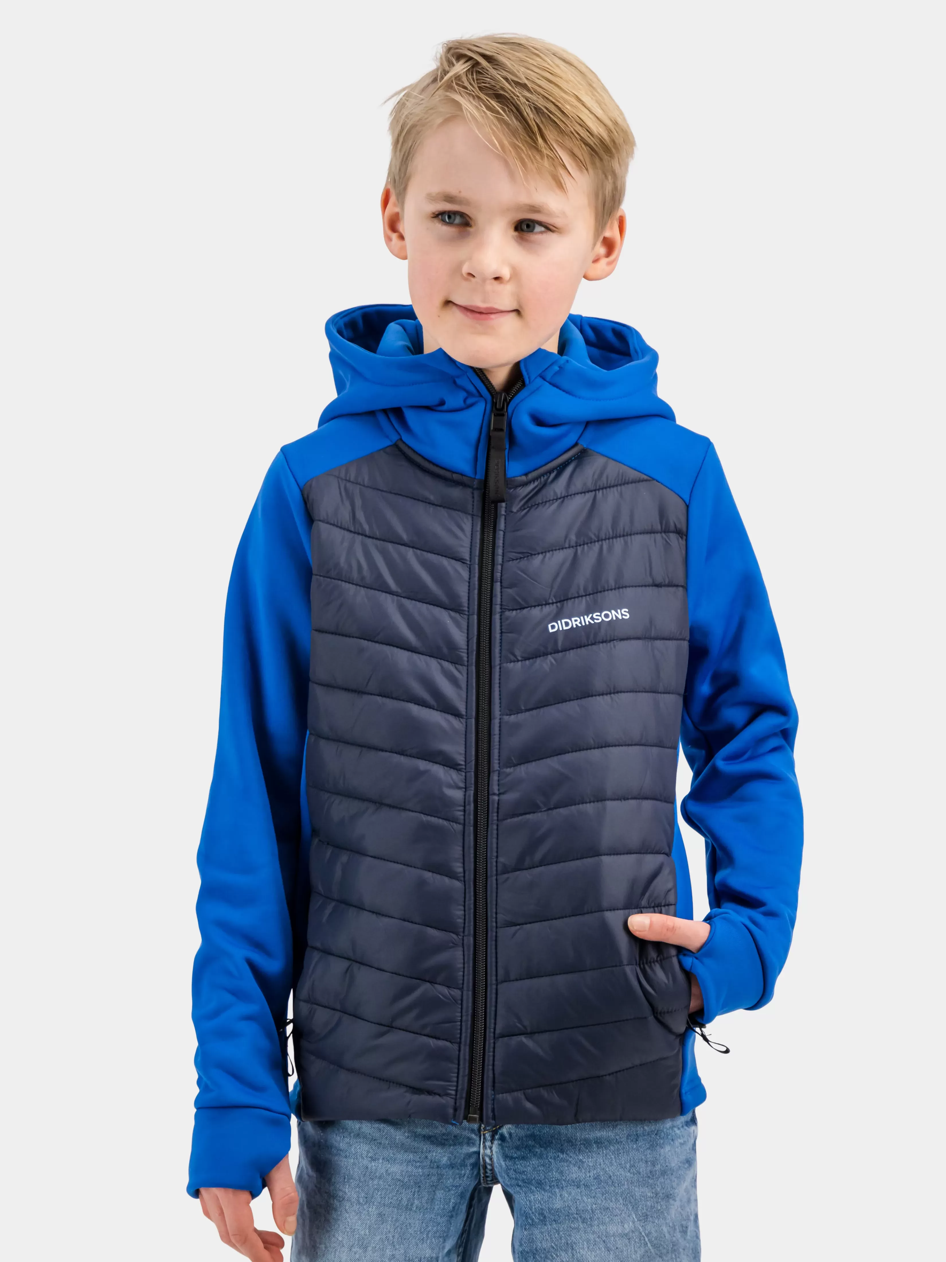 Didriksons Halden Boy's Full-Zip>Ungdom Hybrid Jakker