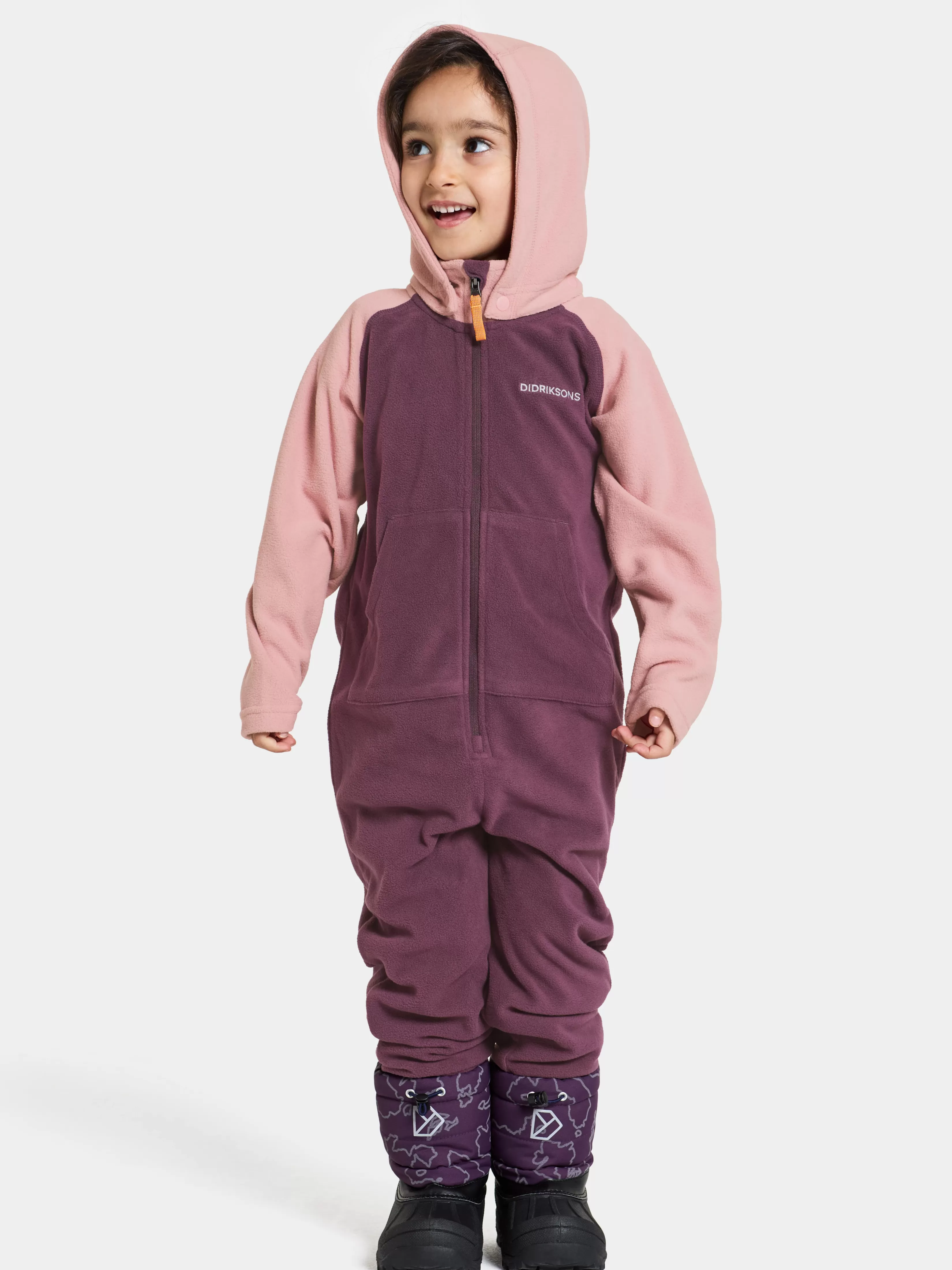 Didriksons Monte Kids' Coverall>Barn Fleecedresser