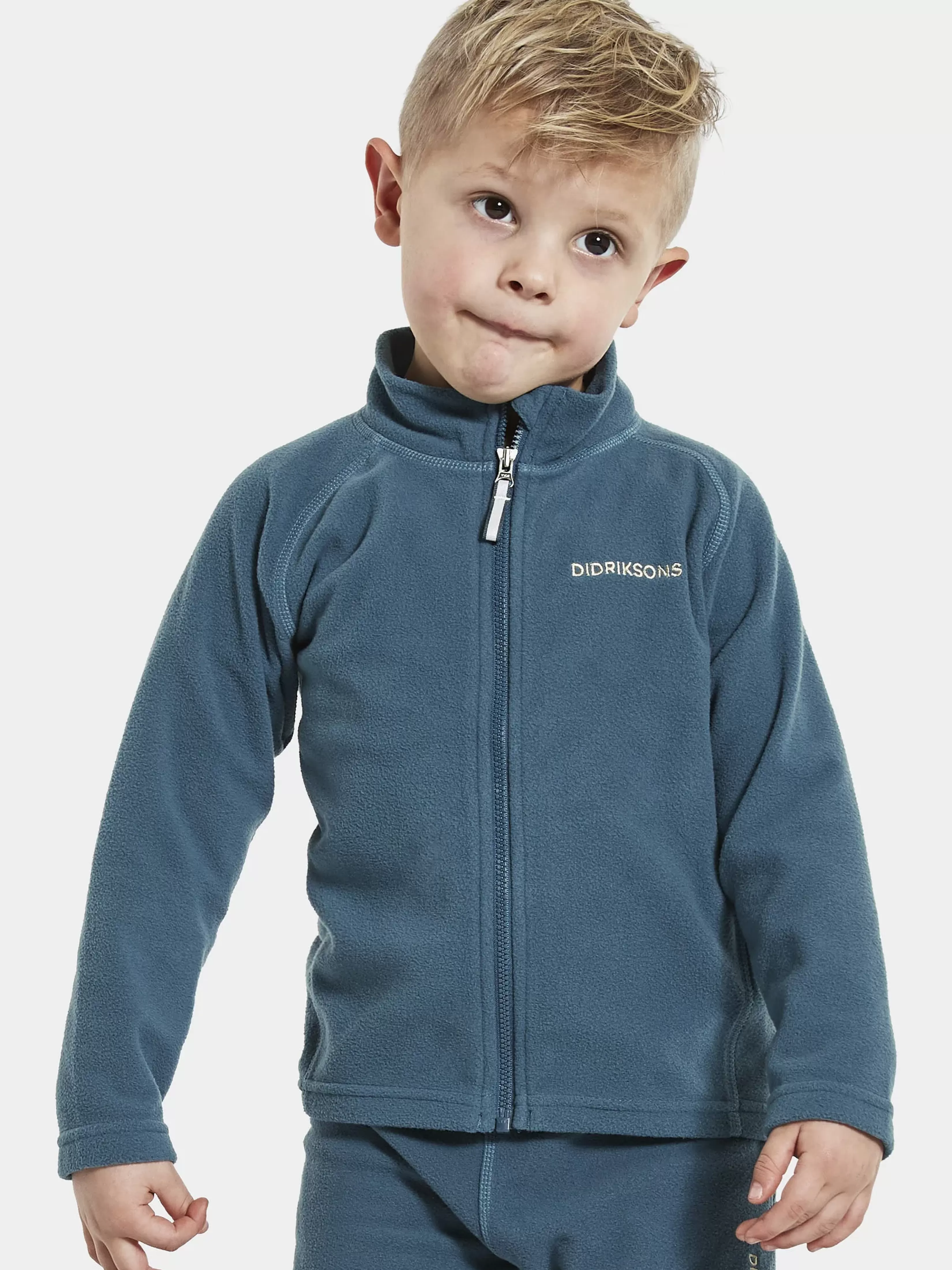 Didriksons Monte Kids' Full-Zip>Barn Fleecegensere & Mellomlag