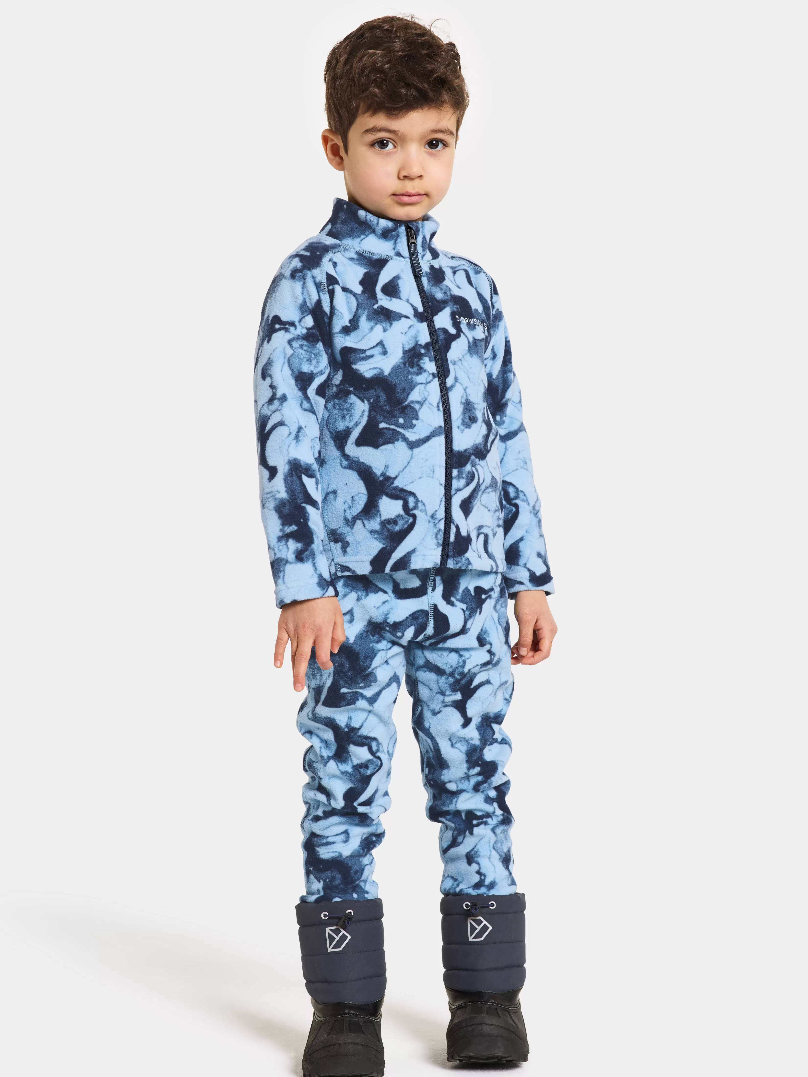 Didriksons Monte Kids' Full-Zip Printed>Barn Fleecegensere & Mellomlag