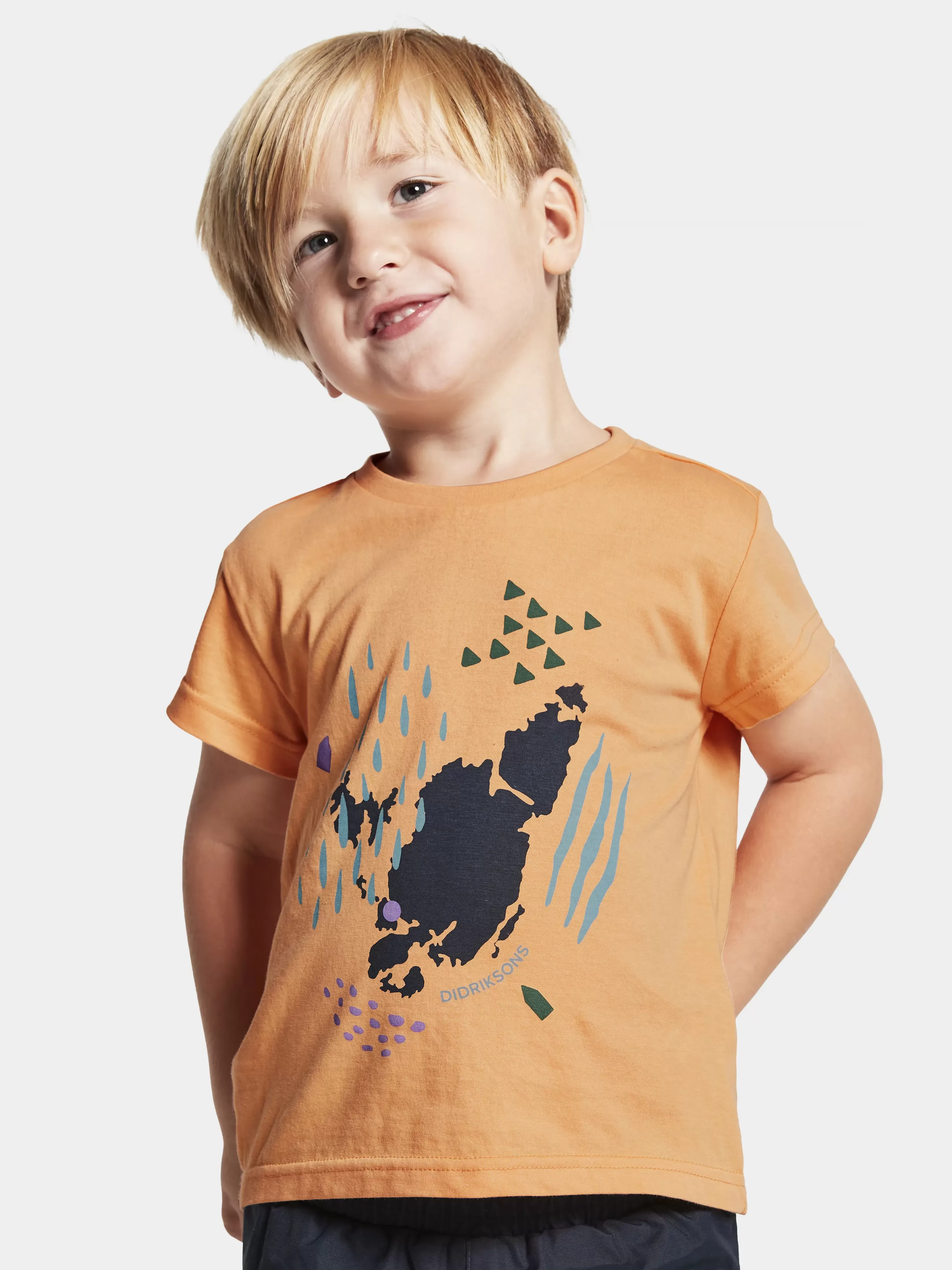 Didriksons Mynta Kids' Logo T-Shirt>Barn Gensere & T-Skjorter