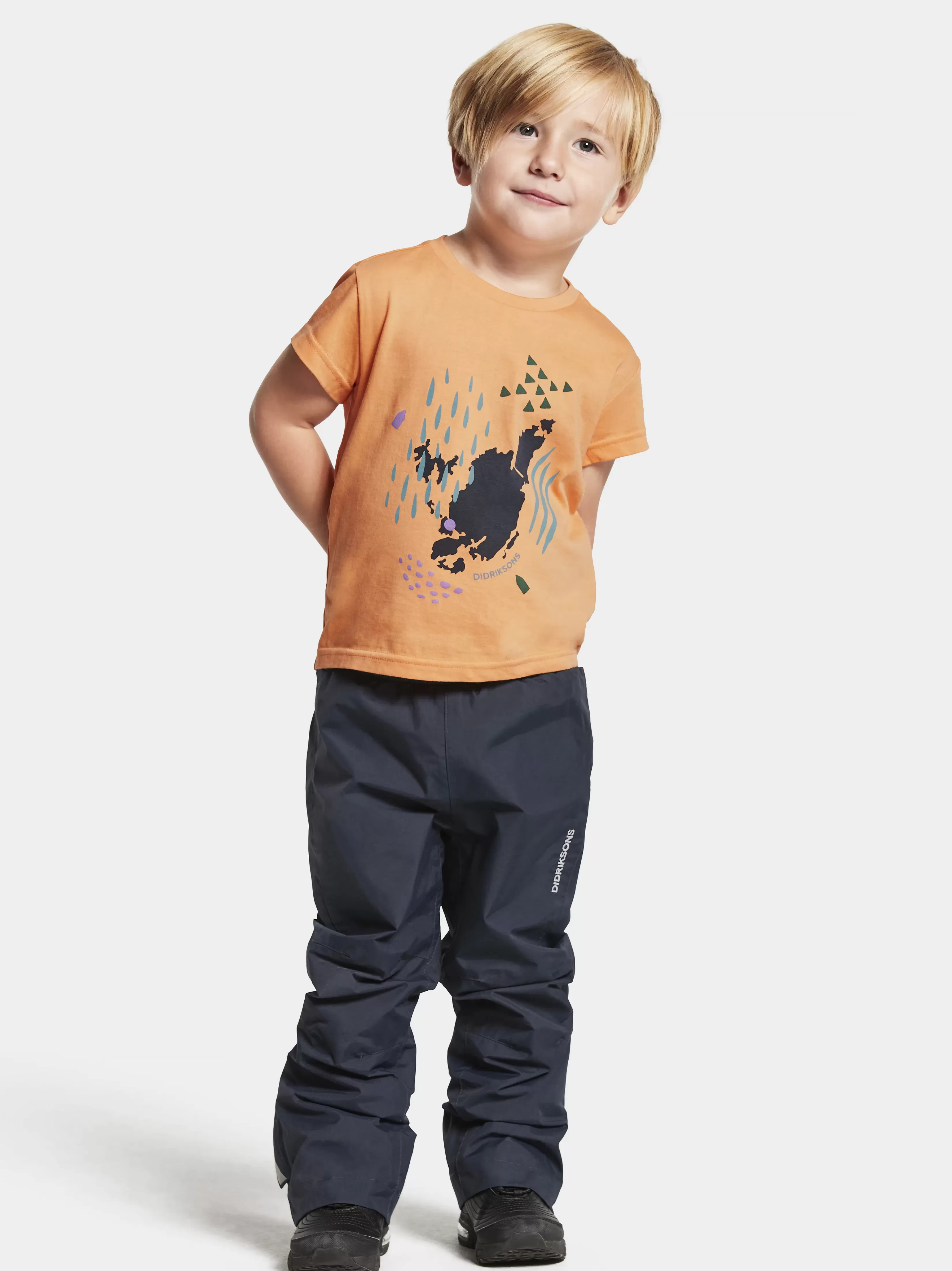 Didriksons Mynta Kids' Logo T-Shirt>Barn Gensere & T-Skjorter