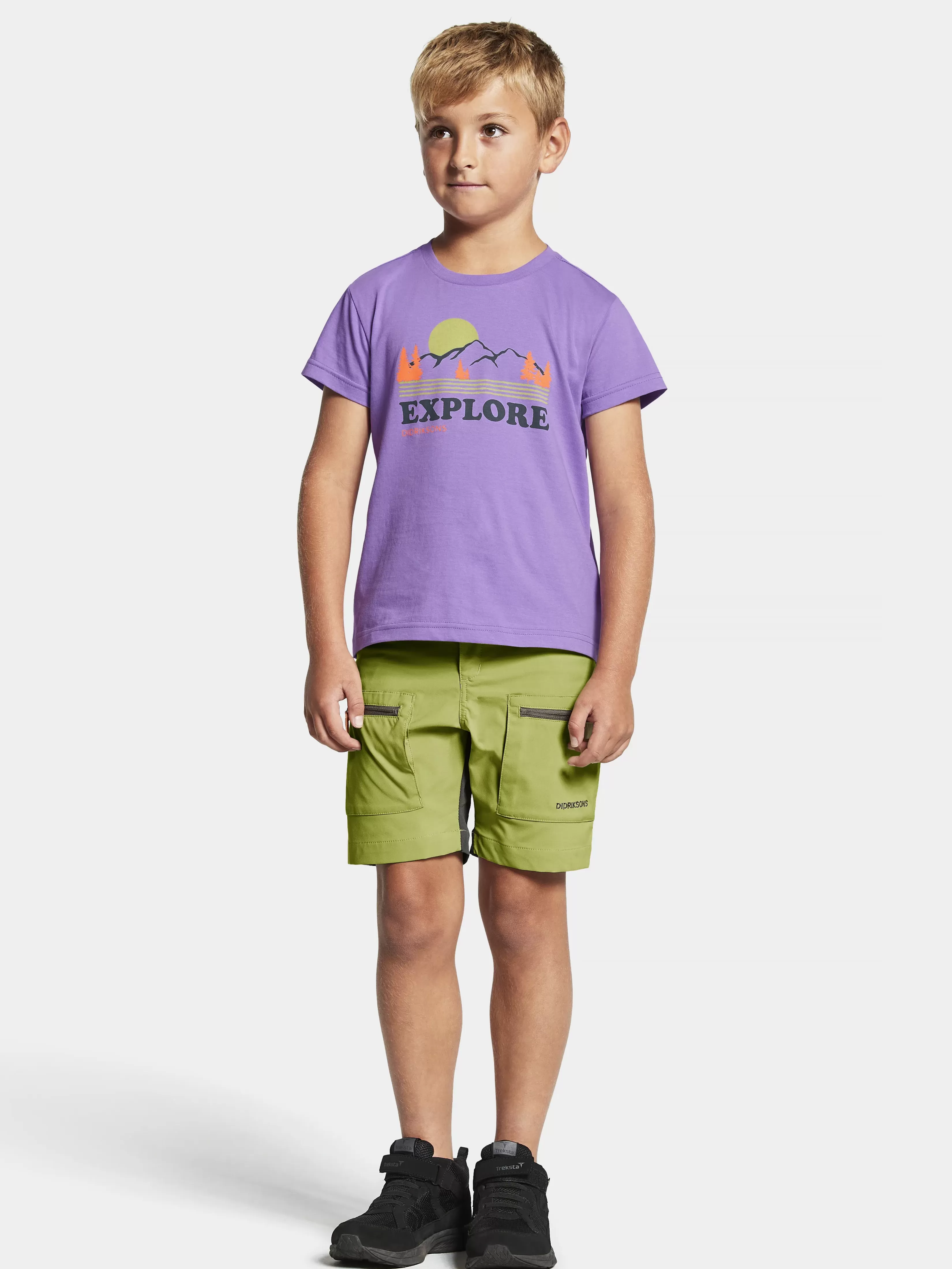 Didriksons Mynta Kids' Logo T-Shirt Explore Bigger>Barn Gensere & T-Skjorter