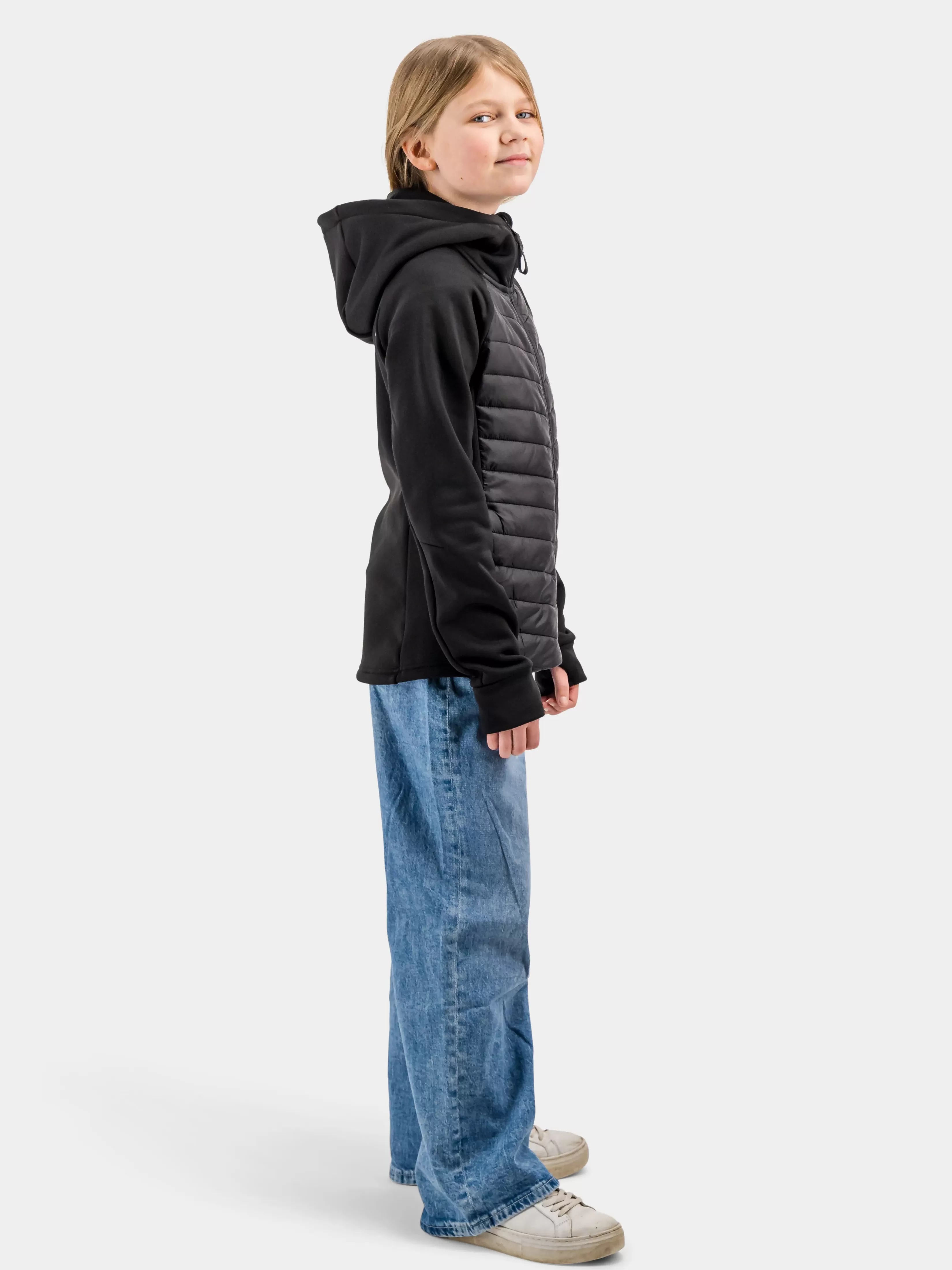 Didriksons Tovik Hybrid Girl's Hoodie>Ungdom Hybrid Jakker