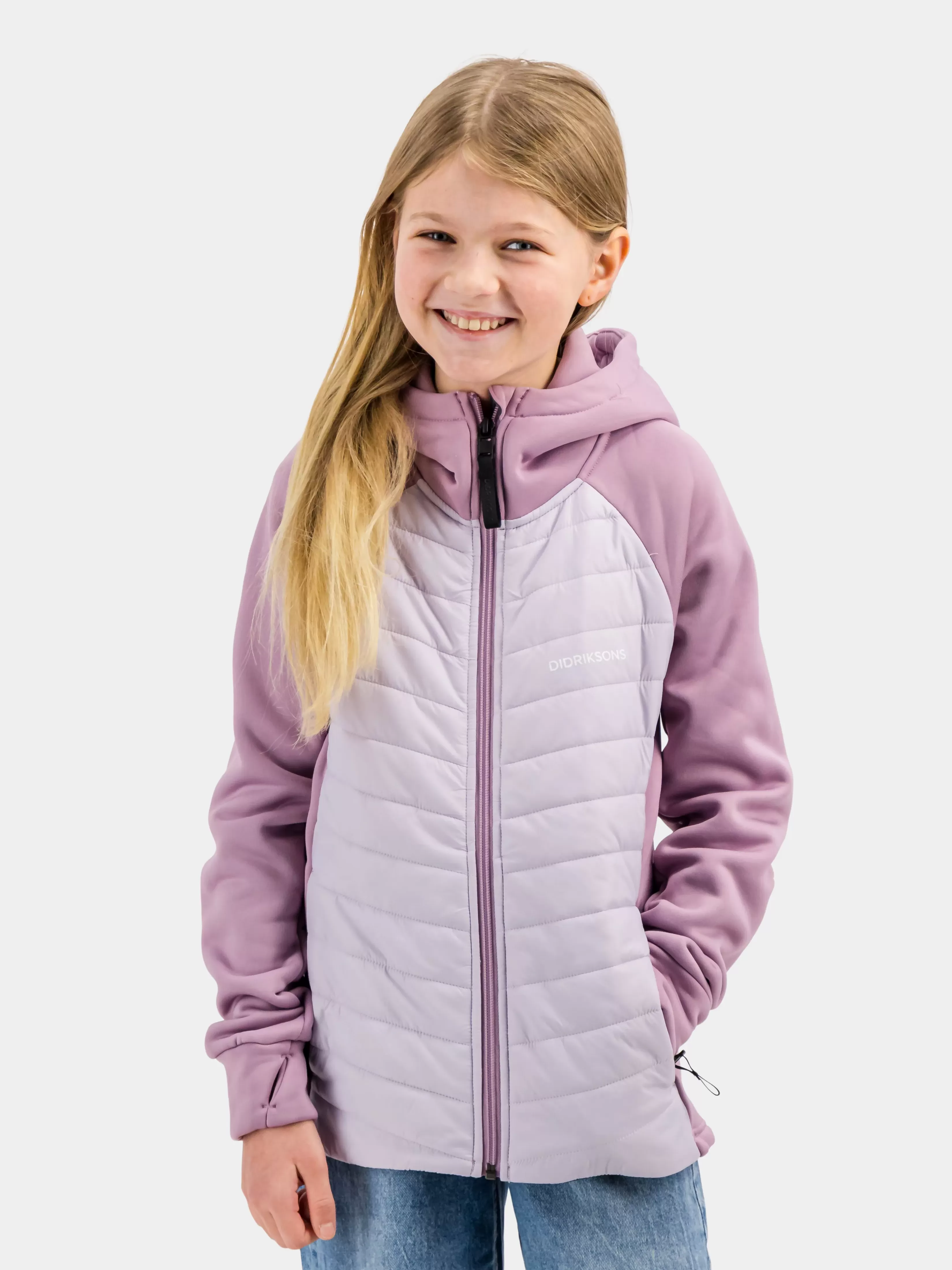 Didriksons Tovik Hybrid Girl's Hoodie>Ungdom Hybrid Jakker